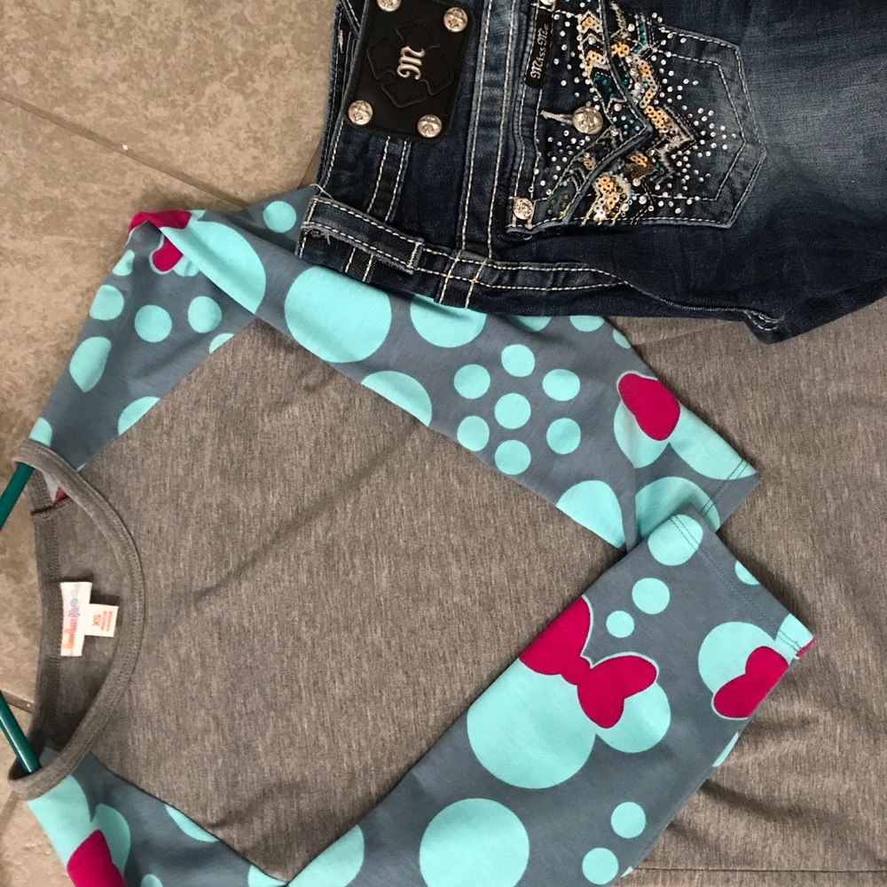 Lularoe Randy Small Disney Aqua Minnie